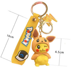 Llavero En Silicona Pikachu Capa - ¡Lleva la Diversión Contigo!