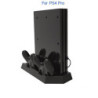 Base Vertical Cargador Ventilador Refrigerate Para Ps4 Slim Ps4 Fat Ps4 Pro - Negro