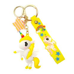 Llavero En Silicona Unicornio - Amarillo: ¡Estilo Gamer en tus Llaves!