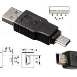 Adaptador USB Macho a Mini USB: ¡Conecta y Juega sin Limitaciones!
