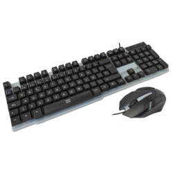 Kit Gaming Mouse Y Teclado Alámbrico Km100 - Blanco