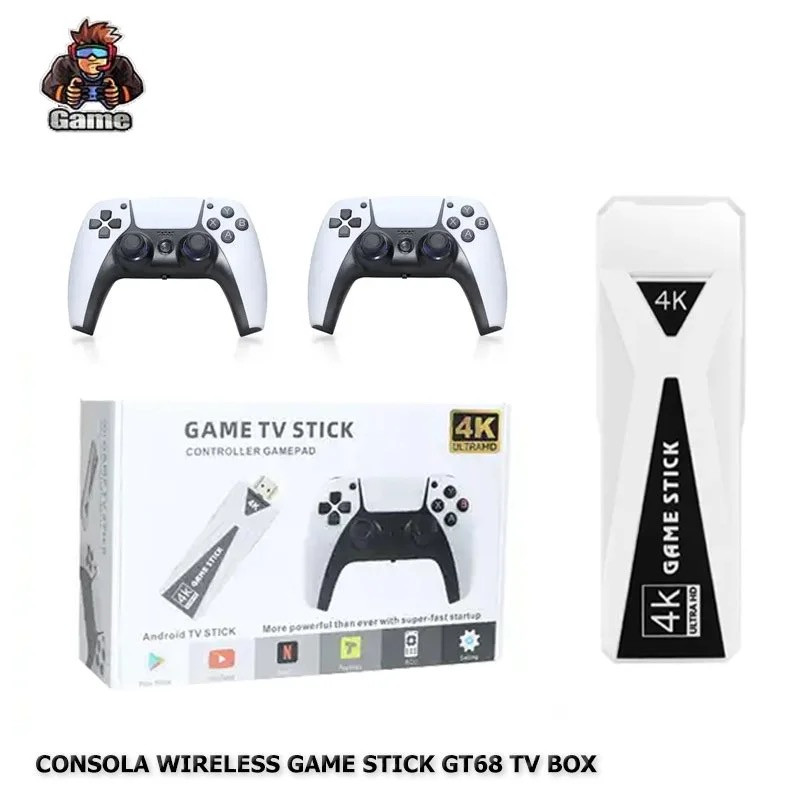 Consola Game Stick Gt68 Tvbox 4k 64gb – Juegos Clásicos en Calidad 4K