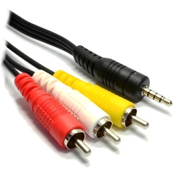 🎮 Cable 3.5mm a RCA AV 1.5m – Conecta tus dispositivos con audio y video claros 📺🎵