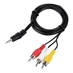🎮 Cable 3.5mm a RCA AV 1.5m – Conecta tus dispositivos con audio y video claros 📺🎵