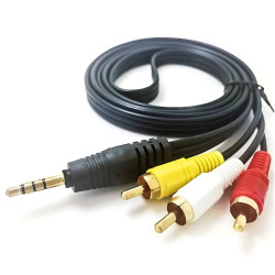 🎮 Cable 3.5mm a RCA AV 1.5m – Conecta tus dispositivos con audio y video claros 📺🎵