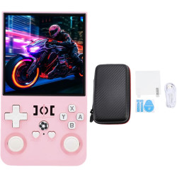 Consola Retro R36 Max - Rosado: Juega Miles de Juegos con Pantalla HD y Potencia Superior