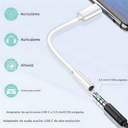 Adaptador Auxiliar Tipo C a 3,5mm – Audio Gamer Sin Límites