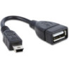 Cable Otg Mini Usb (5 Pines) A Usb Hembra Para Dispositivos Con Puerto Mini Usb - Negro