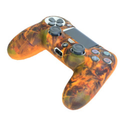 Forro Silicona Especial Grips Gratis Para Control  Ps4 - Naranja