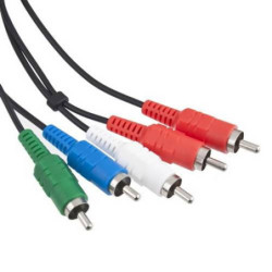 Cable Av Componente Audio Video Audio Stereo Para Ps2 Y Ps3 - Negro