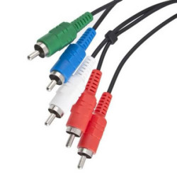 Cable Av Componente Audio Video Audio Stereo Para Ps2 Y Ps3 - Negro